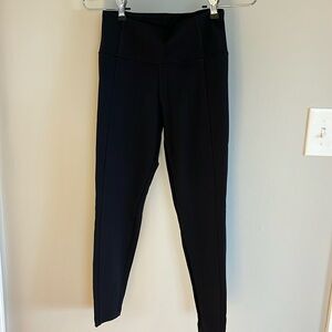 Athleta XS Petite Delancey Herringbone tight - black